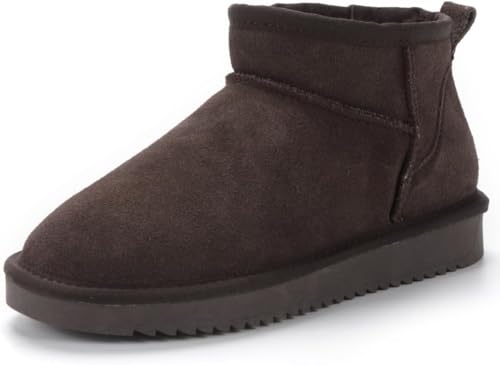 GRAWDD Winterstiefel für Damen, klassische Schneestiefel, wasserdicht, Rindsleder, Schlupfstiefel, Kunstpelz, gefüttert, warm, bequem, Mini-Stiefel, schokoladenbraun, 40.5 EU GRAWDD Winterstiefel für Damen, klassische Schneestiefel, wasserdicht, Rindsleder, Schlupfstiefel, Kunstpelz, gefüttert, warm, bequem, Mini-Stiefel, schokoladenbraun, 40.5 EU von GRAWDD