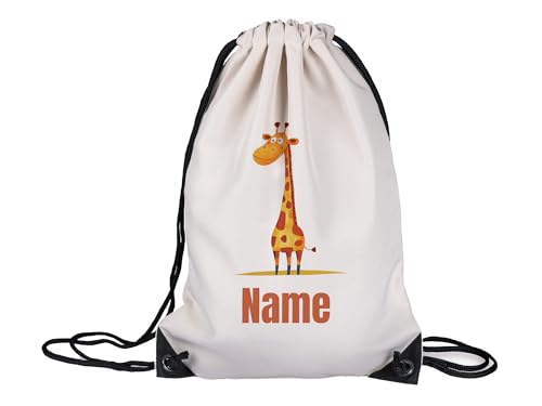 GRAZDesign Personalisierten Turnbeutel mit Giraffen-Motiv für Kindergarten - Kinder Stofftasche mit Name - Praktische Tasche für Vorschule GRAZDesign Personalisierten Turnbeutel mit Giraffen-Motiv für Kindergarten - Kinder Stofftasche mit Name - Praktische Tasche für Vorschule von GRAZDesign