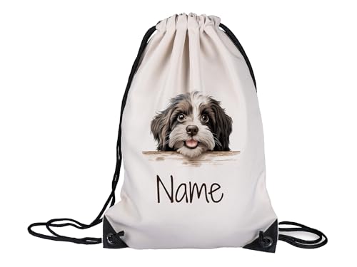 GRAZDesign Turnbeutel mit Hundemotiv & Name – personalisierbar – Geschenk für Hundeliebhaber - Havanese von GRAZDesign