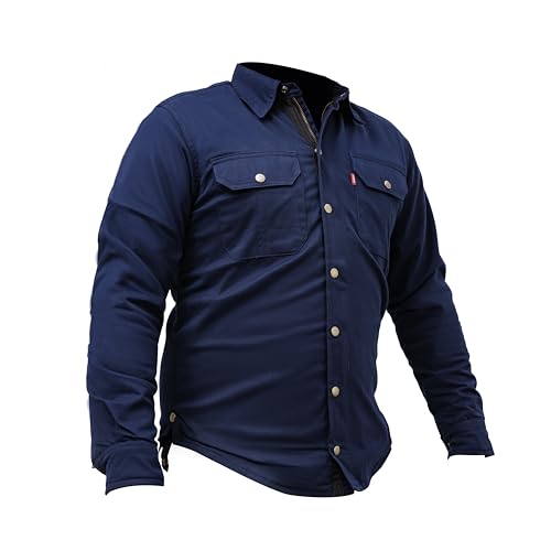 GREAT BIKERS GEAR – Herren-Motorradhemd, komplett verstärkt mit schützendem Aramid-Futter, Motorradbekleidung mit kostenlosen CE-Protektoren von GREAT BIKERS GEAR