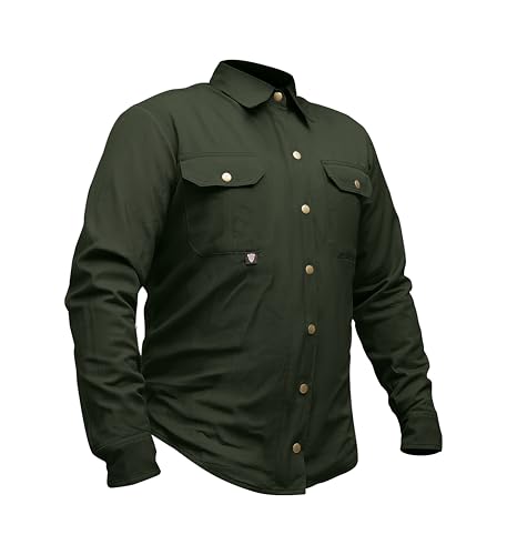 GREAT BIKERS GEAR – Herren-Motorradhemd, komplett verstärkt mit schützendem Aramid-Futter, Motorradbekleidung mit kostenlosen CE-Protektoren von GREAT BIKERS GEAR