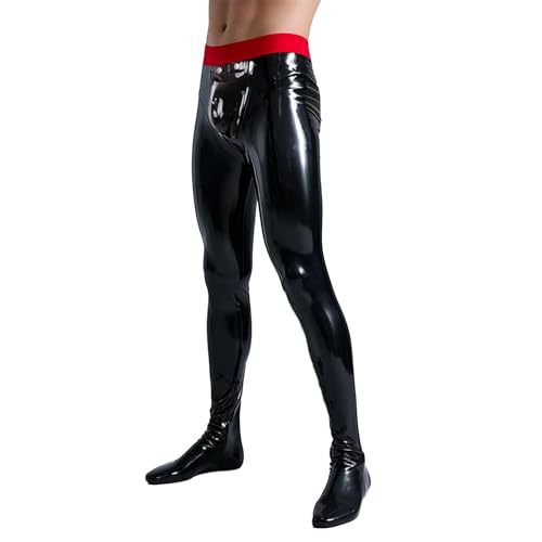 GREEFEI Latex Gummi Herrenhose mit Abnehmbarer Schrittabdeckung Vorne,Latex Leggings mit Angenähten Socken Handgefertigt XXL GREEFEI Latex Gummi Herrenhose mit Abnehmbarer Schrittabdeckung Vorne,Latex Leggings mit Angenähten Socken Handgefertigt XXL von GREEFEI