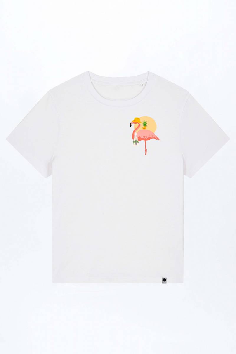Flamingo Summer T-Shirt für Frauen, Baumwolle von GREEN SHIRTS