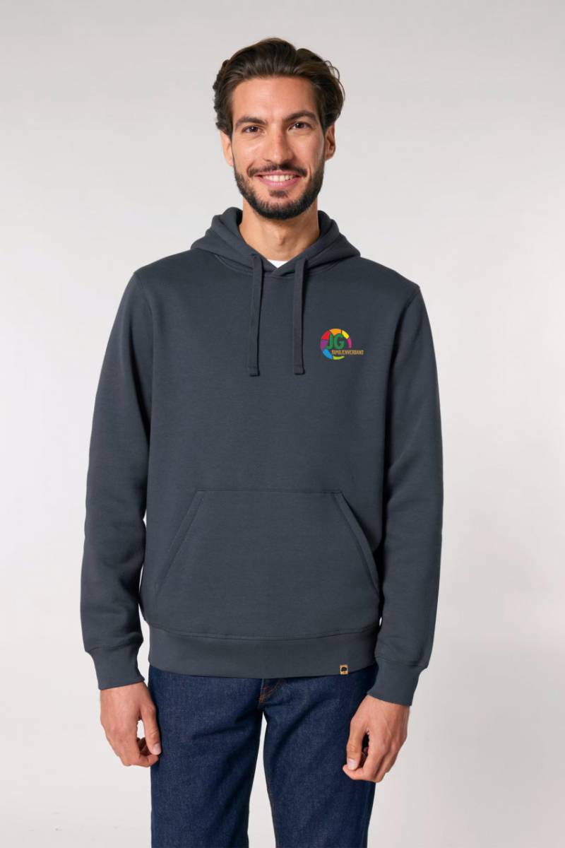 Hoodie Unisex mit JG-Logo, Bio Baumwolle von GREEN SHIRTS