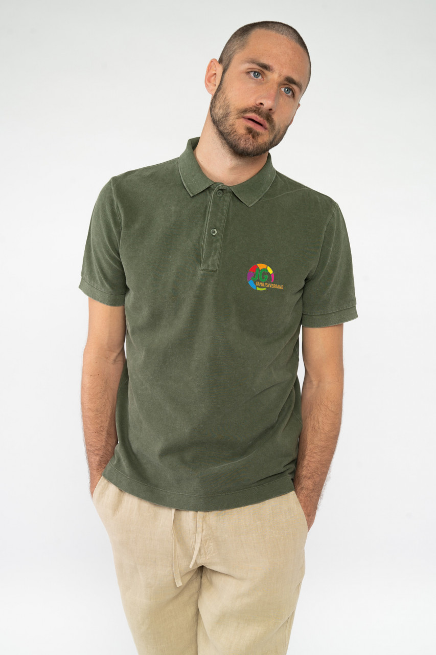 Poloshirt Herren mit JG-Logo, Baumwolle Poloshirt Herren mit JG-Logo, Baumwolle von GREEN SHIRTS