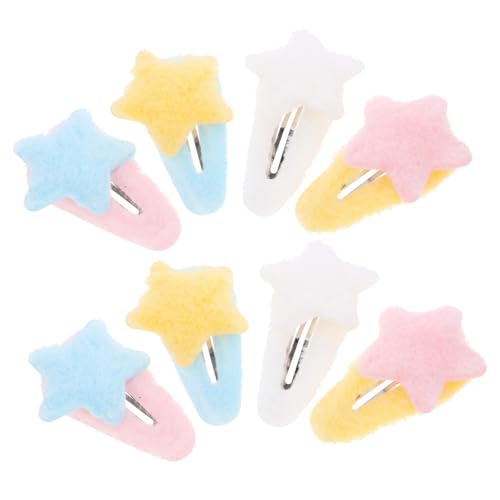 GREENADSCAPE Leuchtende Haarspangen Haarspange Baby Feines Haar 8st Haarschmuck Haarnadel Haarklammer Haarspangen Flauschige Haarspange Haarstyling-accessoires Stern Schneidet Haare Snap-clips von GREENADSCAPE