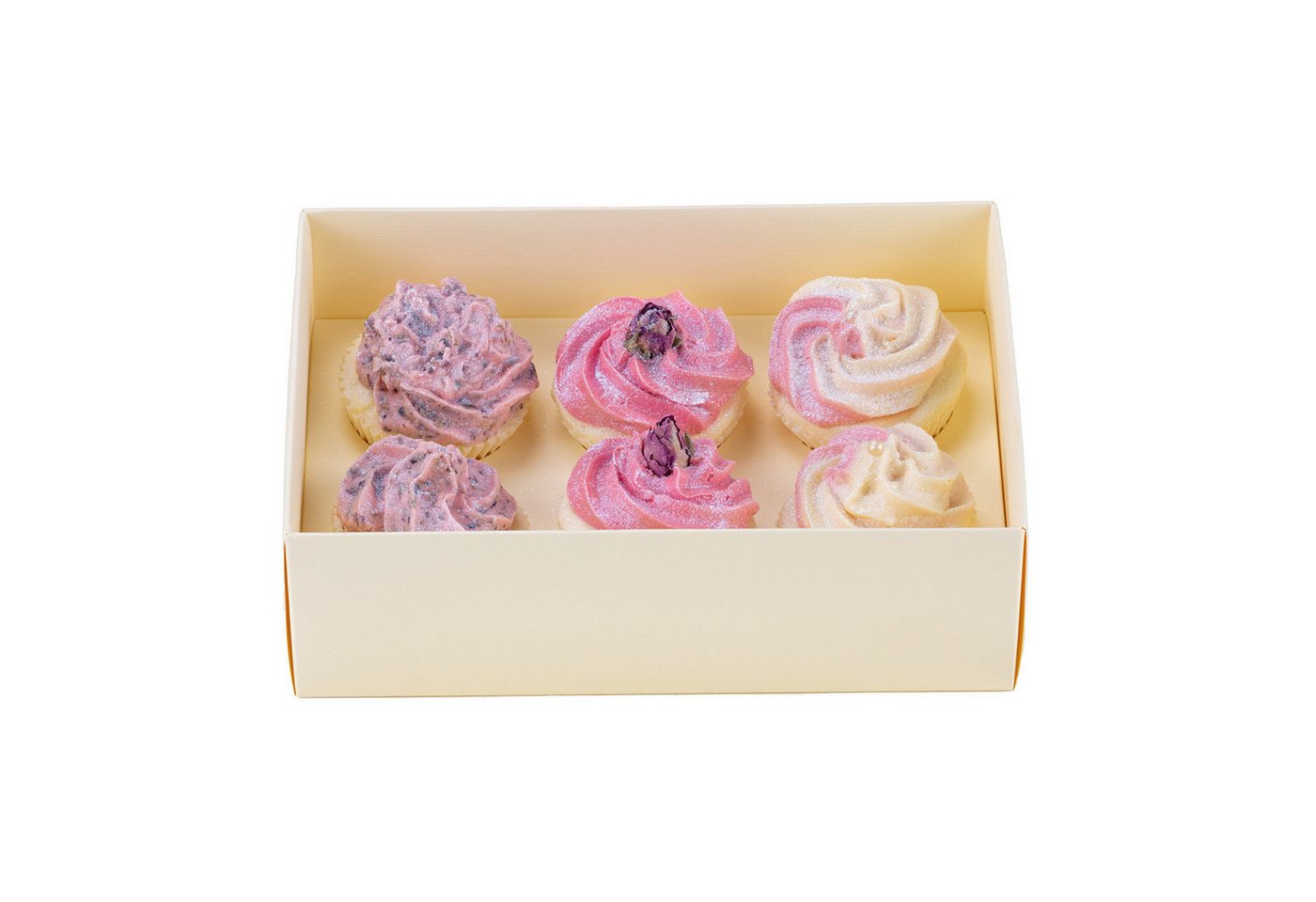 GREENDOOR Badekonfekt Geschenk Set Badecupcake Frozen Rose von GREENDOOR
