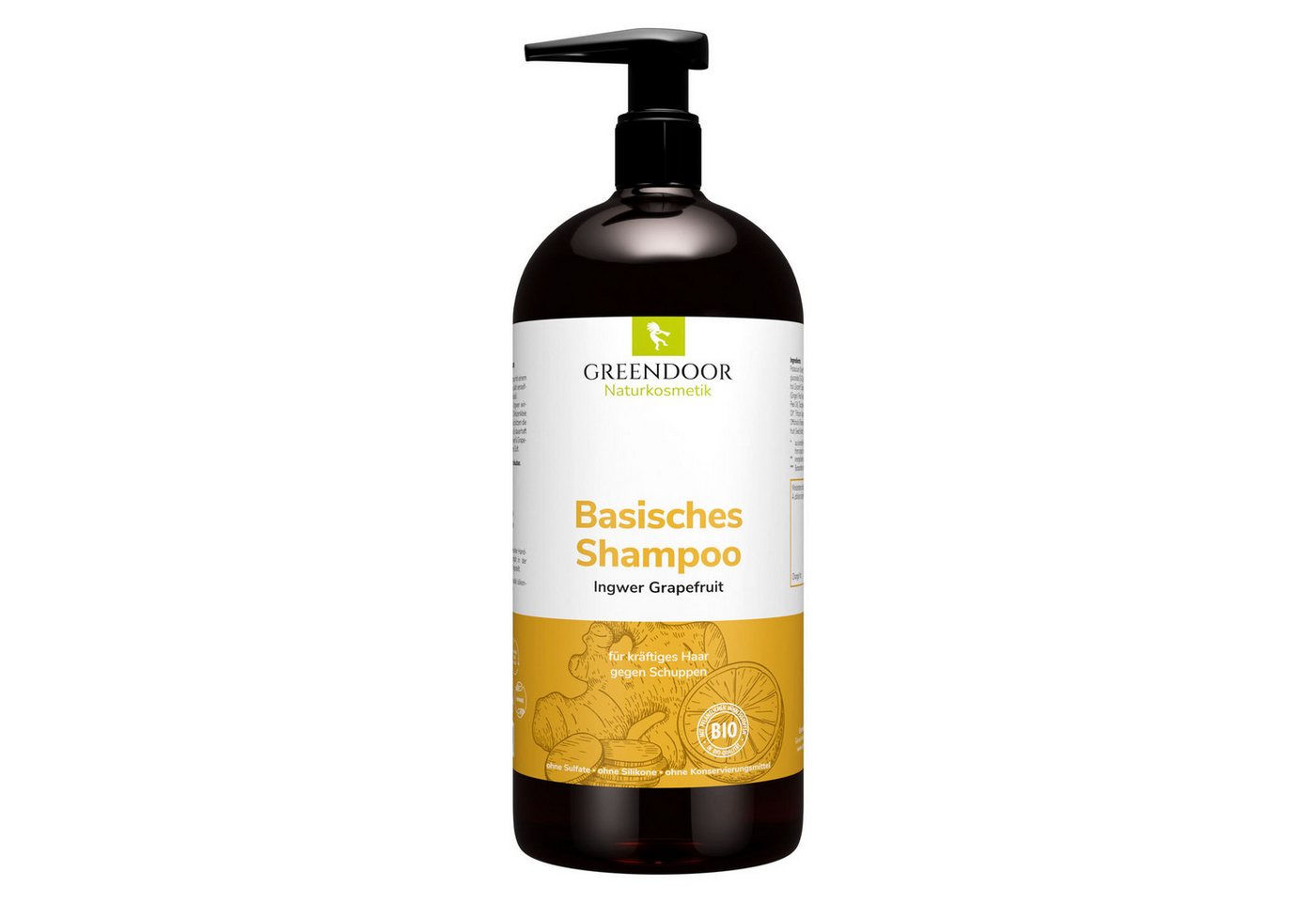 GREENDOOR Gelshampoo Basisches Shampoo XL Ingwer Grapefruit von GREENDOOR