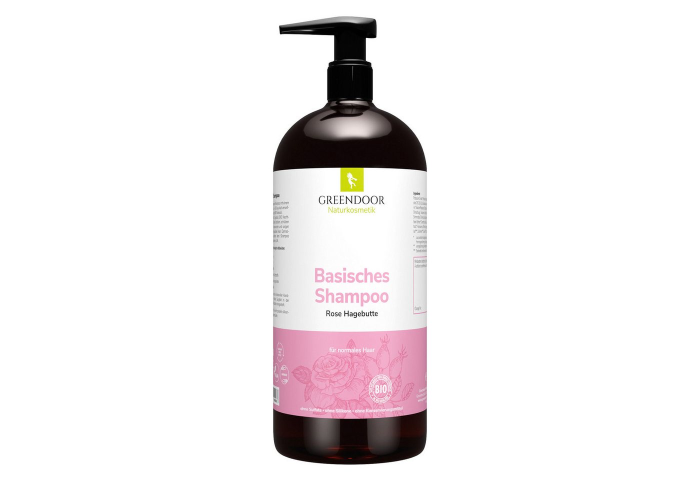 GREENDOOR Gelshampoo Basisches Shampoo XL Rose Hagebutte von GREENDOOR