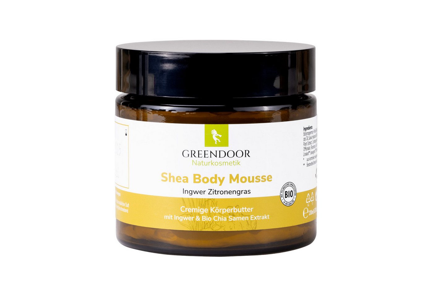 GREENDOOR Körperbalsam Shea Body Mousse Ingwer Zitronengras von GREENDOOR