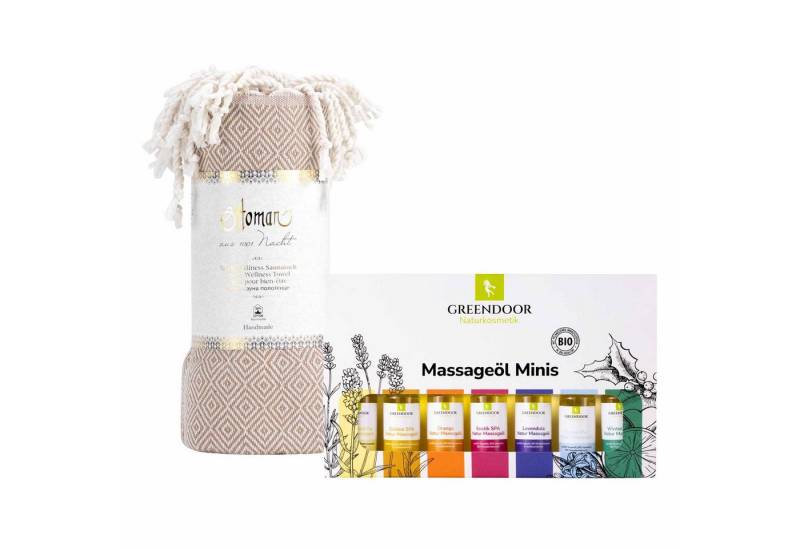 GREENDOOR Pflege-Geschenkset Hamam Set Massage Mini von GREENDOOR