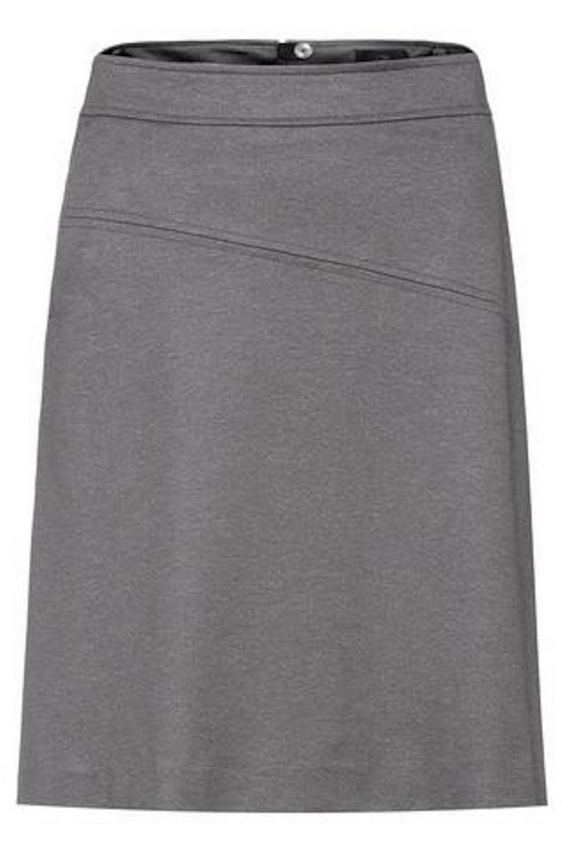 GREIFF A-Linien-Rock Greiff CASUAL Damen Jersey-Rock Regular-Fit Hellgrau meliert 46 von GREIFF