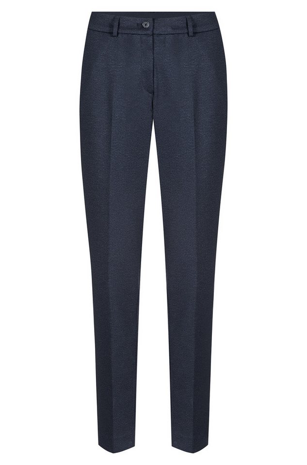 GREIFF Anzughose Greiff Corporate CASUAL Damen Jersey-Hose Regular-Fit Blau meliert von GREIFF