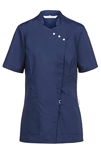 GREIFF Care Damen Kasack Kurzarm Dunkelblau Regular Fit 50% Lyocell 50% Polyester Modell 5110 Größe XS von GREIFF