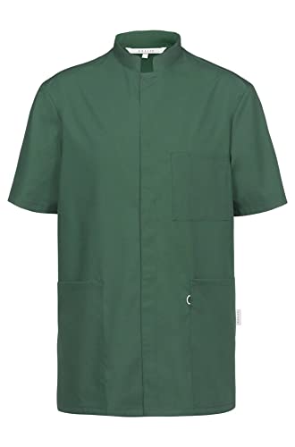 GREIFF Care Unisex Kasack Kurzarm Dunkelgrün 50% Lyocell 50% Polyester Modell 5006 für Damen und Herren Größe 4XL von GREIFF