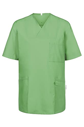 Greiff Care Unisex Kasack Kurzarm Lindgrün 50% Baumwolle 50% Polyester Modell 5003 für Damen und Herren Größe S von GREIFF