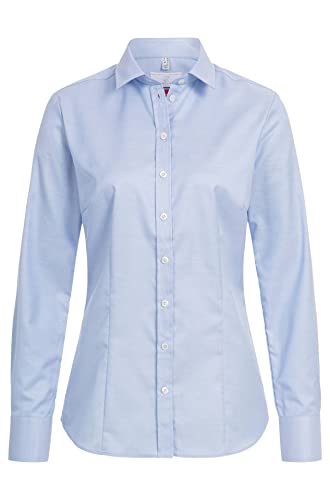 GREIFF Modern with 37.5® Damen Bluse Langarm Kent Regular Hellblau 52 von GREIFF