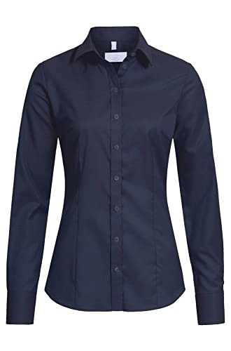 Greiff Modern with 37.5® Damen Bluse Langarm Kent Slim-Fit Marine 40 von Greiff