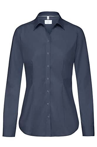 Greiff Corporate Wear Premium Damen Bluse Regular Fit Langarm Marine Modell 6592 Größe 42 von GREIFF