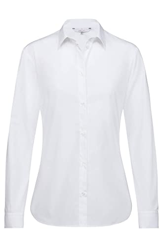 GREIFF Corporate Wear Simple Damen Business-Bluse Langarm Kentkragen Regular Fit Baumwollmix Oeko-TEX® Weiß 36 von GREIFF