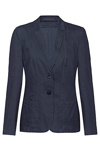 GREIFF Damen Blazer Business Regular Casual Fit - 2-Knopf - 2 aufgesetzte Taschen - Seitenschlitze - Rückenlänge 60 cm, Farbe: Marine, Größe 52 von GREIFF