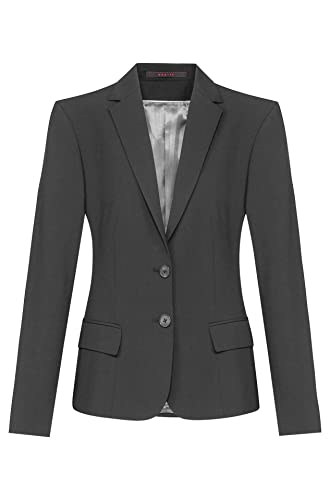 GREIFF Damen-Blazer CF Premium Comfort Fit, 2-Knopf, 2 Pattentaschen, 1 Reißverschluss-Innentasche, Farbe: Anthrazit, Größe: 44 von GREIFF