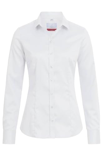 GREIFF Größe 32 Corporate Wear Premium Damen Bluse Lamgarm Slim Fit Weiss Modell 6560 1200 von GREIFF