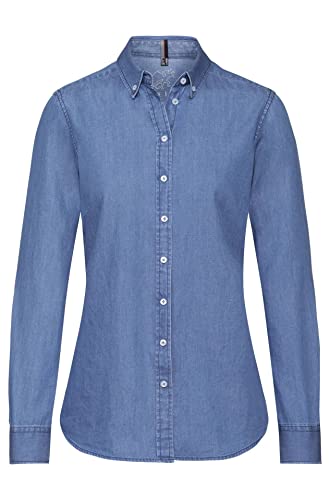 GREIFF Damen-Bluse 1/1 RF Casual Regular Fit, Button-Down-Kragen, Aufhänger am Innenkragen, Farbe: Light Blue Denimt, Größe: 40 GREIFF Damen-Bluse 1/1 RF Casual Regular Fit, Button-Down-Kragen, Aufhänger am Innenkragen, Farbe: Light Blue Denimt, Größe: 40 von GREIFF