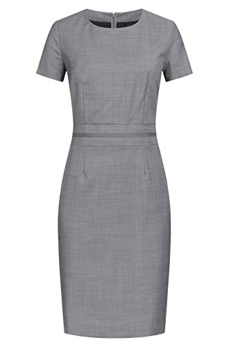 Greiff Größe 36 Corporate Wear Damen Etuikleid Regular Modern Fit Hellgrau Modell 1064 von GREIFF