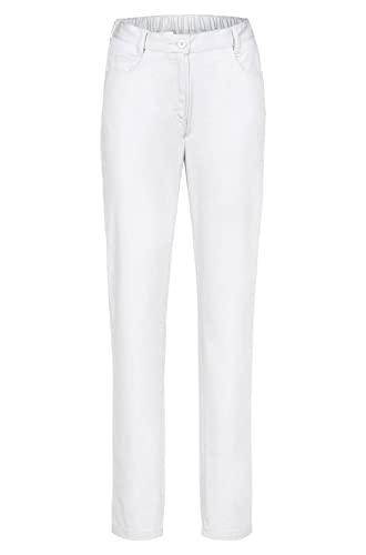 GREIFF Damen Hose RF Regular Fit - 5 Pocket - Schnitt - Gummibund hinten, Weiß, Größe 36 von GREIFF
