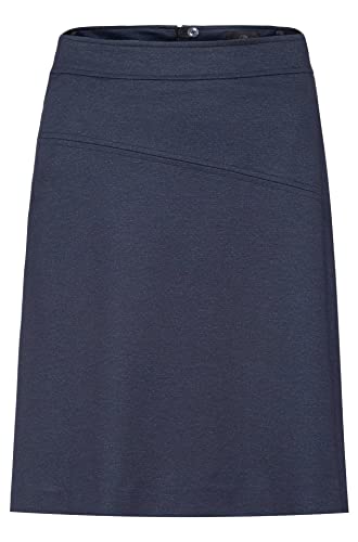 GREIFF Damen-Jerseyrock RF Casual Regular Fit, 2 Seitentaschen, elastisches Futter, ausgestellte Form, Länge 56 cm, Farbe: Blau meliert, Größe 50 von GREIFF