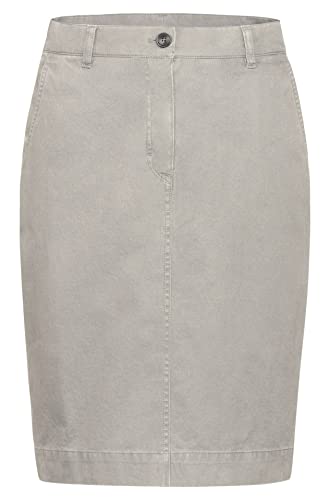 GREIFF Damen Rock Business - Rock RF Casual Regular Fit, 2 Seitentaschen, verdeckter Schlitz hinten, Länge 54 cm, Farbe: Kitt, Größe 34 von GREIFF