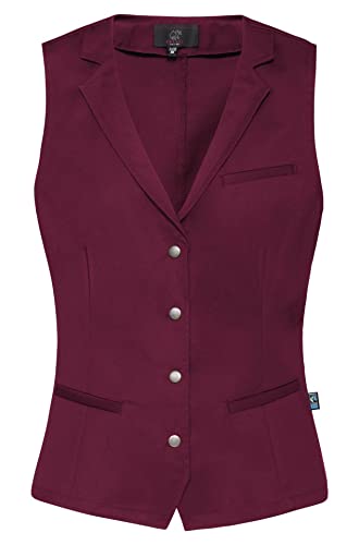 GREIFF Gastro Moda Damen Kellner-Weste Revers Regular Fit Bordeaux XL von GREIFF