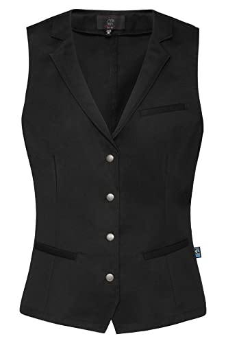 GREIFF Damen-Weste RF Service Regular Fit, Reverskragen, 4 Druckknöpfe - Schwarz - Gr. XL von GREIFF