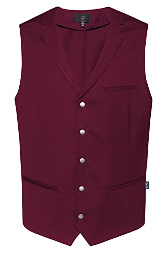 GREIFF GASTRO MODA Herren Kellner-Weste Revers Regular Fit Bordeaux L von GREIFF