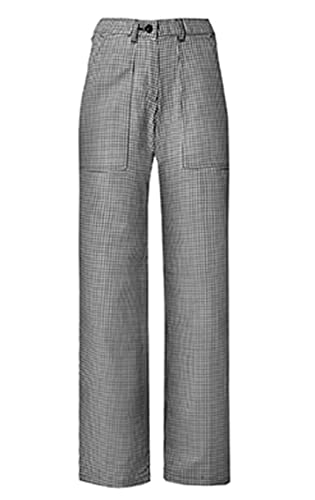 GREIFF Gastro Moda Damen Cuisine Basic Hose Regular Fit Schwarz Weiß kariert Modell 5313 Größe 52 von GREIFF