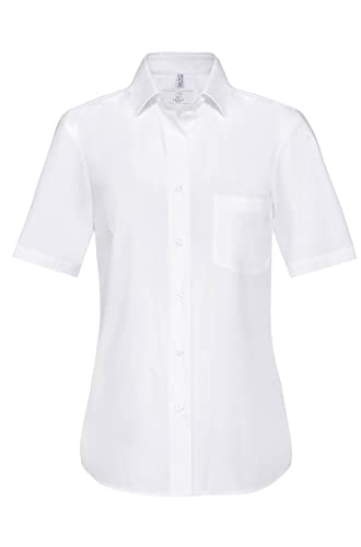 Greiff Größe 38 Gastro Moda Service Damen Bluse Comfort Fit Halbarm Weiß Modell 6651 von GREIFF