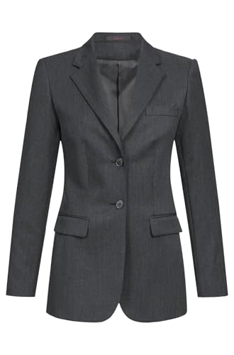 GREIFF Corporate Basic Damen Langblazer Regular-Fit Anthrazit 40 von GREIFF