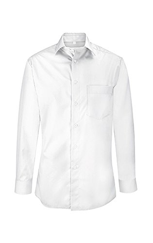 Greiff Größe 41/42 Corporate Wear Basic Herren Hemd Langarm Comfort Fit Weiß Modell 6600 von Greiff