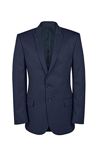 Greiff Größe 54 Corporate Wear Modern Herren Sakko Regular Fit Marine Blau Pinpoint Modell 1125 von GREIFF