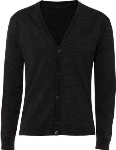 Greiff Größe L Corporate Wear Strick Herren Strickjacke Regular Fit Schwarz Modell 6043 von Greiff