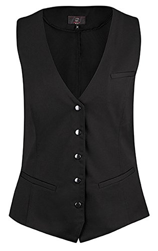 GREIFF Größe S Gastro Moda Service Damen Weste Schwarz Modell 1712 von GREIFF