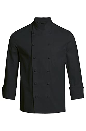 GREIFF Größe XL Gastro Moda Herren Cuisine Basic Kochjacke Regular Fit Schwarz Modell 5566 von GREIFF