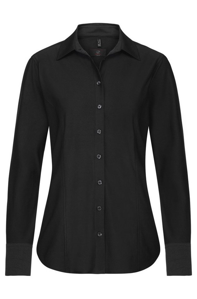 GREIFF Hemdbluse Greiff CASUAL Damen Jerrseybluse Langarm Kent Regular-Fit Schwarz von GREIFF