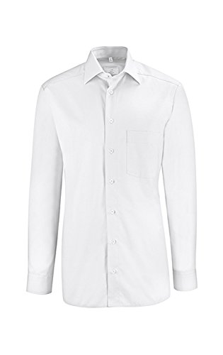 Greiff Größe 39/40 Corporate Wear Basic Herren Hemd Regular Fit Langarm Weiß Modell 6665 von GREIFF