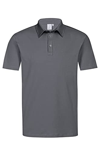 GREIFF Herren Poloshirt Regular Fit, Kentkragen, Knopfleiste mit 3 Knöpfen, Kragen aus Leibware, Farbe: Anthrazit, Größe: L von GREIFF