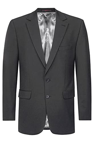GREIFF Herren Sakko 2-Knopf Premium Comfort Fit, 2 Pattentaschen, 1 Brustleistentasche, Traveller Innenausstattung, Farbe: Anthrazit, Gr: 62 von GREIFF