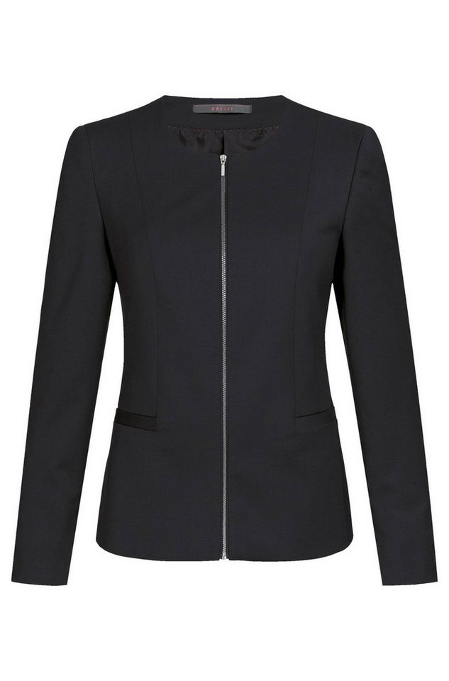 GREIFF Jeansblazer Greiff Modern WITH 37.5® Damen Business-Blazer Regular-Fit Schwarz 44 von GREIFF