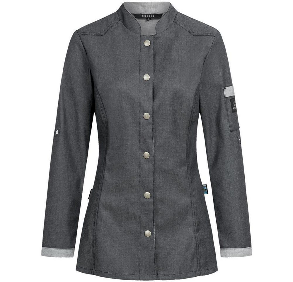 GREIFF Kochjacke Greiff GASTRO MODA Cuisine Damen Kochjacke Bikerstyle Anthrazit von GREIFF