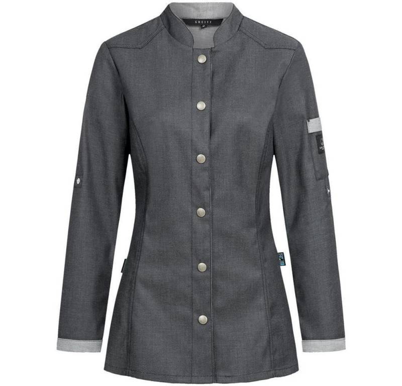 GREIFF Kochjacke Greiff GASTRO MODA Cuisine Damen Kochjacke Bikerstyle Anthrazit von GREIFF